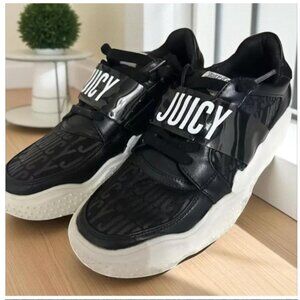 Juicy Couture Dyanna Women’s Black Sneakers with Logo Strap – Size 7.5 (EU 38)